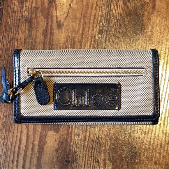 Authentic Chloe Canvas and Leather Long Wallet - Picture 2 of 16